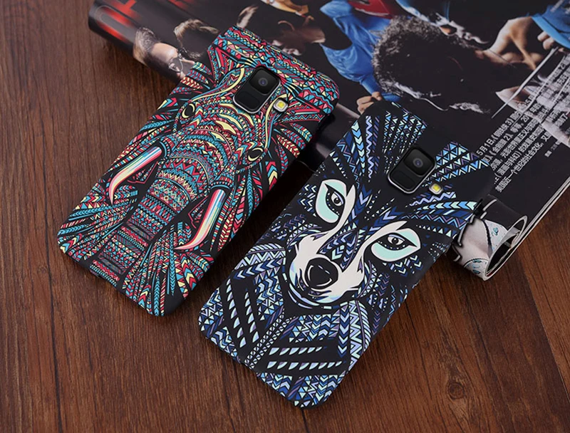 YonLinTan Coque чехол для Samsung Galaxy A6 Plus 2018 A 6 мобильный телефон ночной Слон Тигр Животное