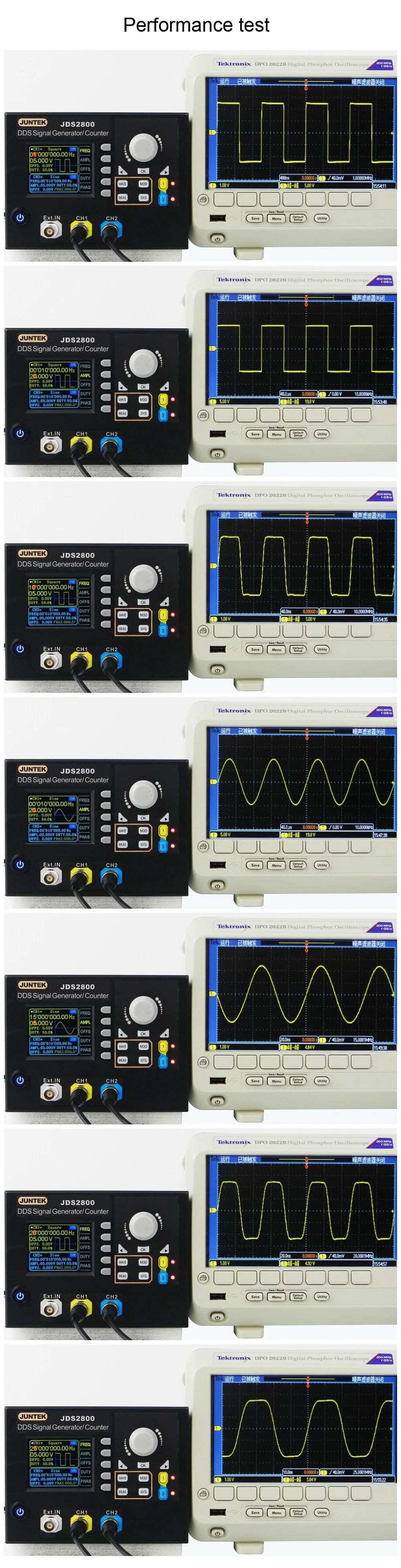 JUNTEK JDS2800 60 МГц цифровой двухканальный DDS функция цифрового синтеза генератор сигналов произвольной формы