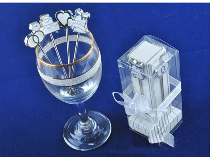 

400pcs Fairy Tale Stainless Steel Fruit Fork Wedding Favor Creative Wedding Gift Gift Box Each 4pcs = 1box