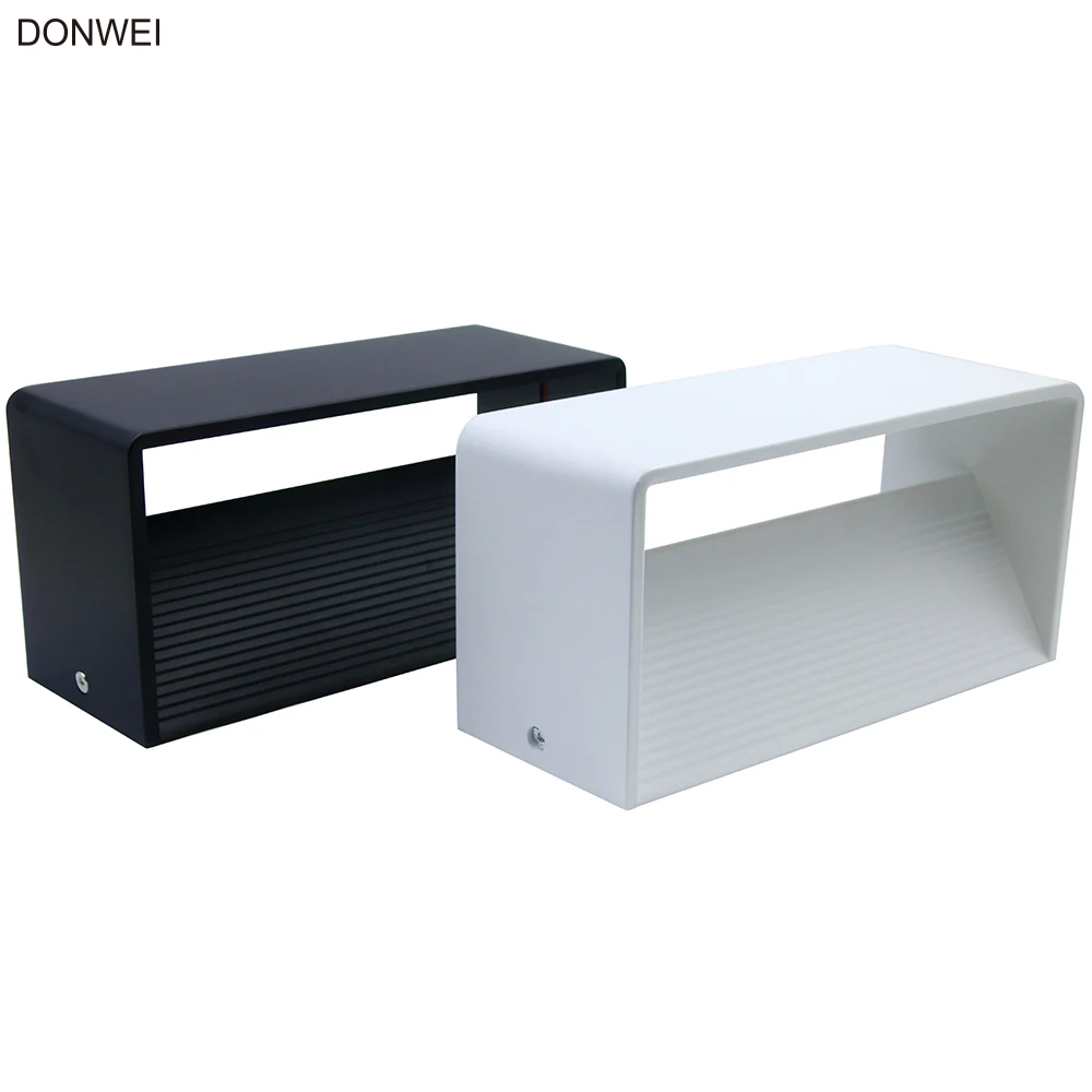 

DONWEI Indoor Decorative 7W COB LED Wall Lamp Simple Style Aluminum Rectangular Wall Light for Bedroom Corridor AC110V 220V
