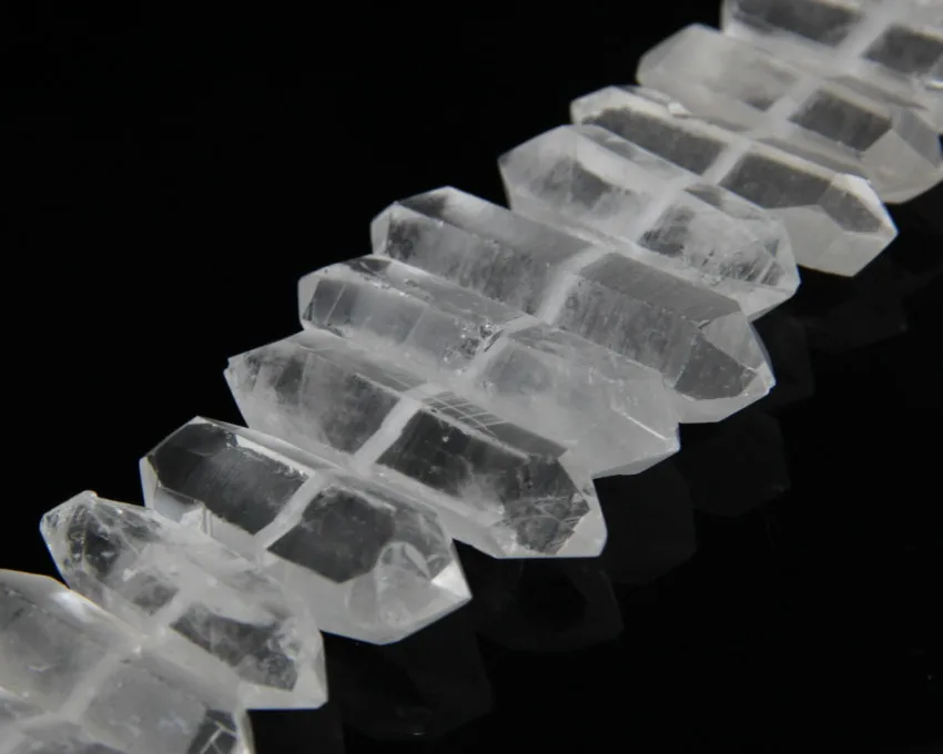 Натуральные шероховатые белые прозрачные кварцевые бусины с искусственной