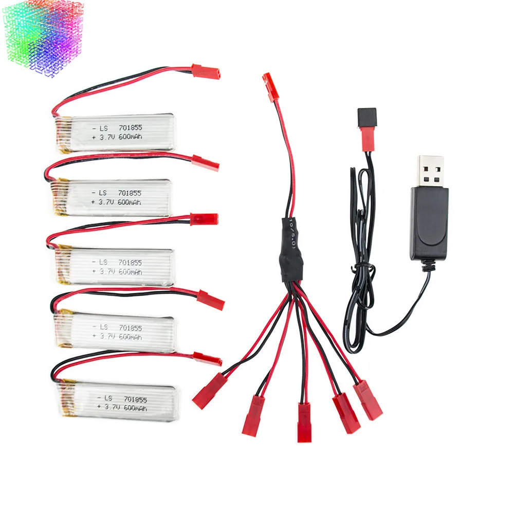 3 7 V 600 mah литий полимерный аккумулятор 5 шт. и зарядное устройство USB для UDI u817 u817a u817c