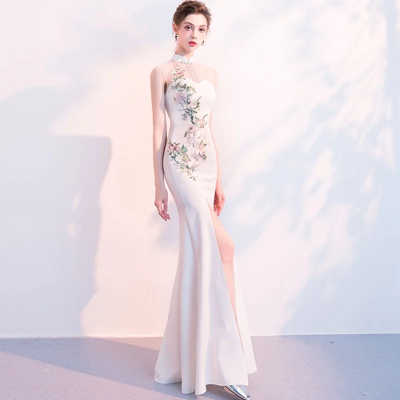 Женское вечернее платье-русалка платье Ципао для банкета TS712 2019 | Свадьбы и