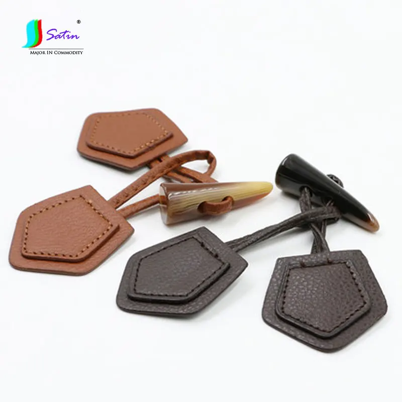 Оптовая продажа 5 пар кожаных заплаток пряжки для пальто курток украшения одежды