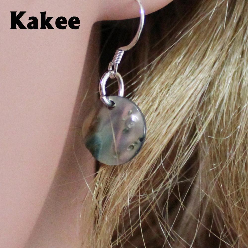 Kakee натуральные новозеландские серьги в виде раковины абалона для женщин модные