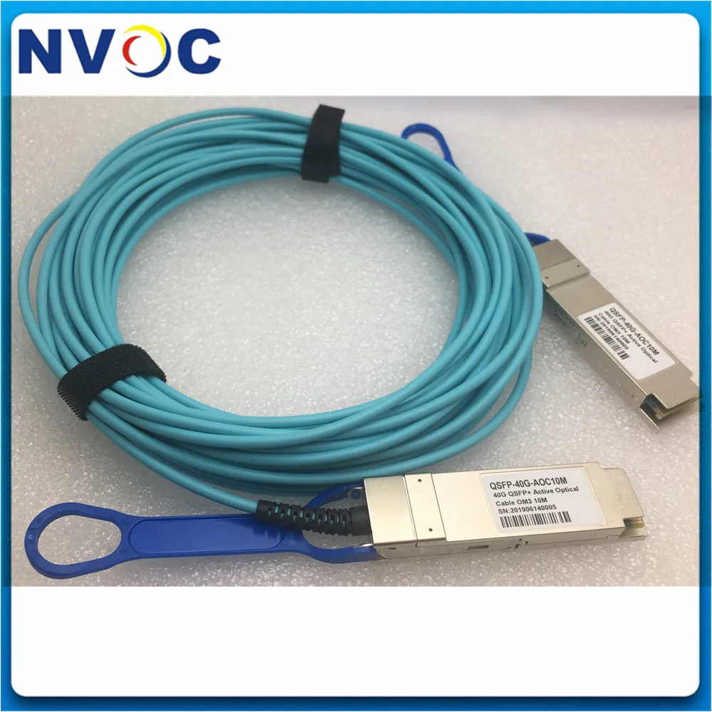 Активный оптический кабель OM3 50/125 Mellanox совместимый с 40G QSFP + AOC 30 м (98 футов) |