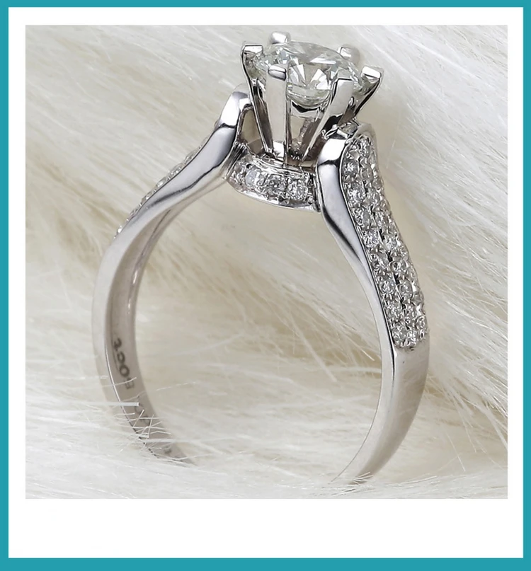 Женские обручальные кольца из серебра 925 пробы с короной и фианитом 1 25 карат|love