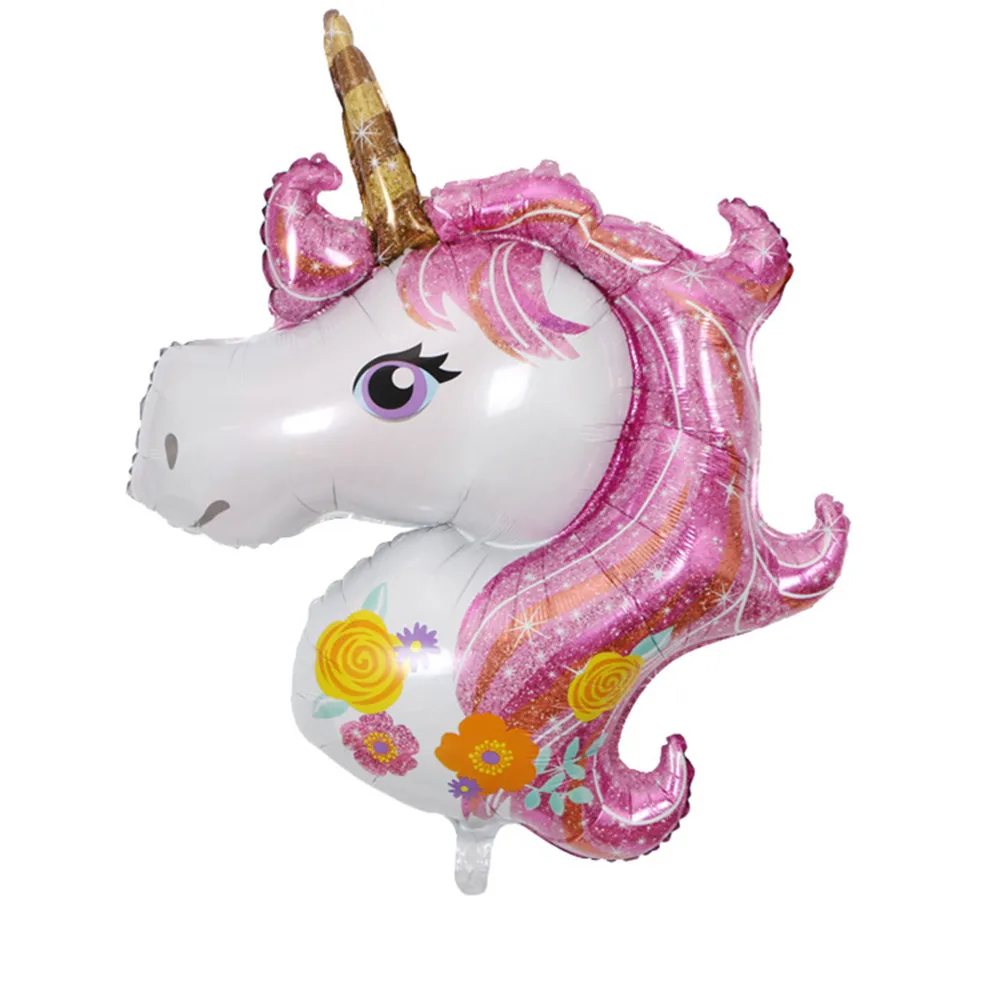 CRLEY 2pcs Mini Small Unicorn Party Foil Balloons Birthday Decorations Kids Air Wedding Balloon Happy | Дом и сад