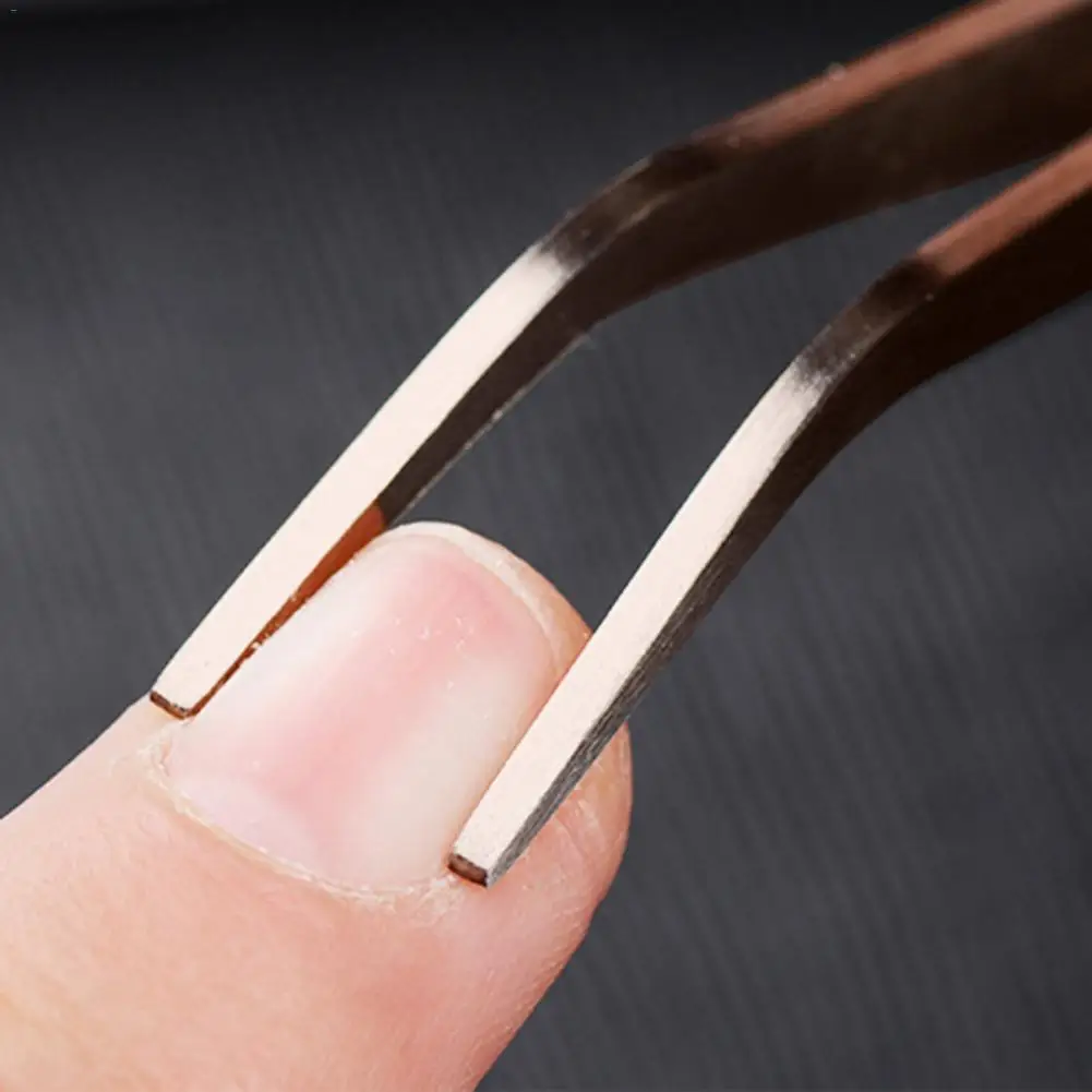 Cross Lock Stainless Steel Reverse Action Curved Straight Tweezer Acrylic Nail Shaping Tweezers Maintenance Hand Tools | Красота и