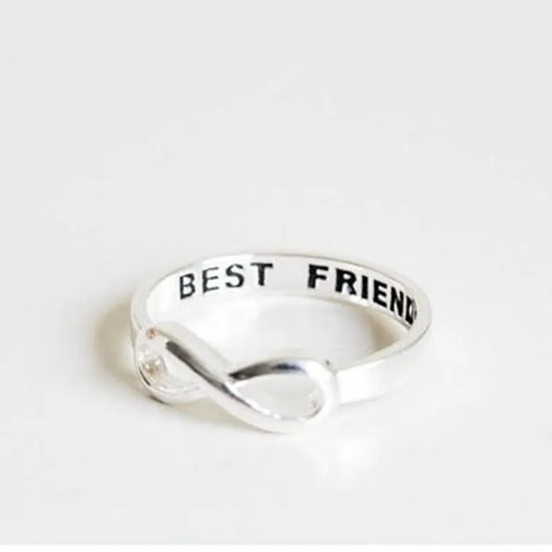 Модные ювелирные изделия 10 шт./лот BEST FRIENDS гравированные кольца Infinity подставки