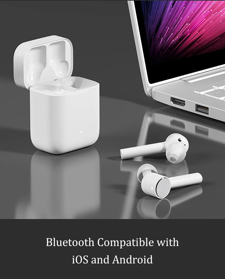 Xiaomi Air Bluetooth Eerphone AirDots Pro TWS ENC Беспроводная стереогарнитура ANC сенсорное управление AAC HD звук