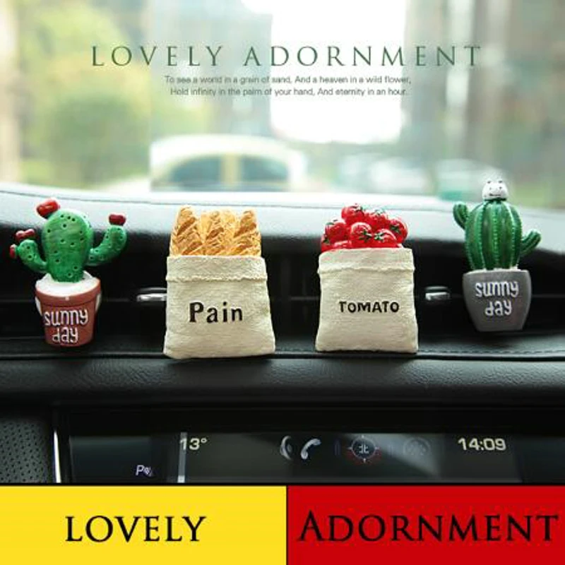 3D освежитель воздуха 1 шт. твердые Мультяшные растения овощи автомобильный
