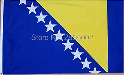 Bosnia-Herzegovina National Country Flag Polyester grommets Banner metal holes | Дом и сад