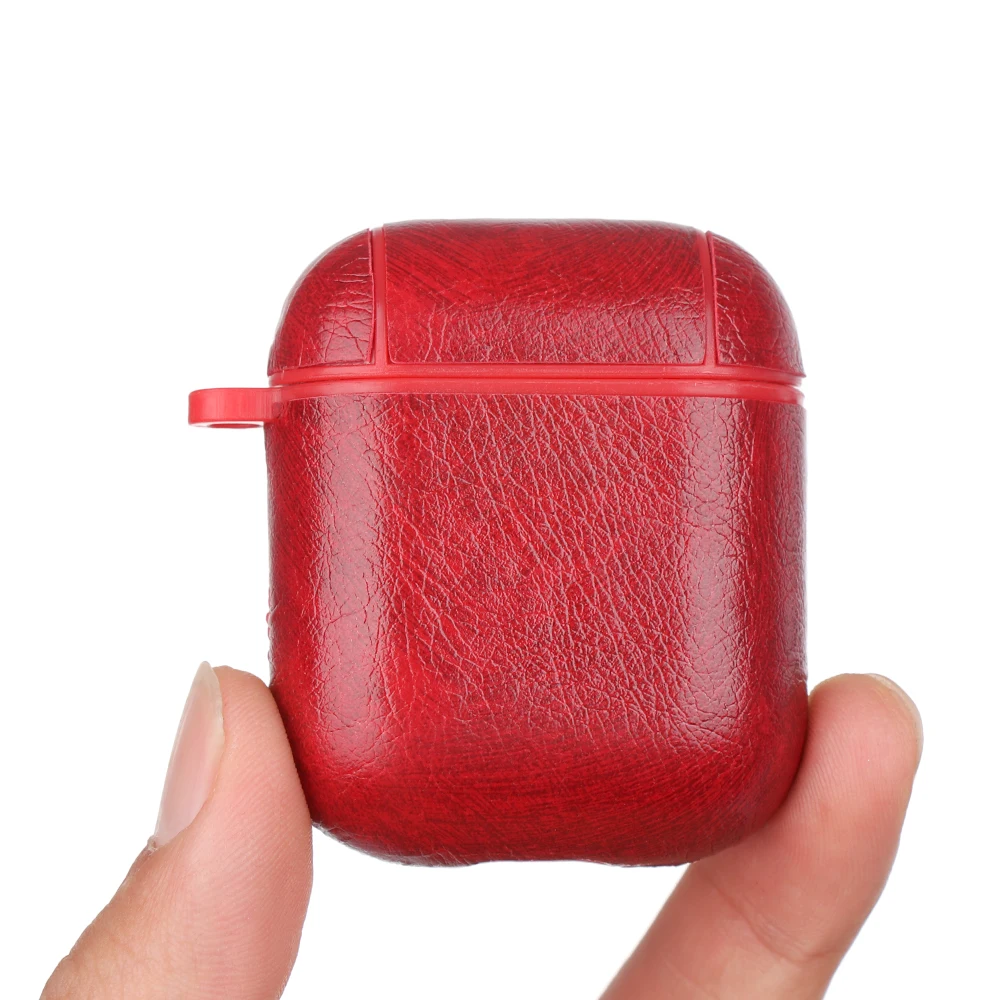 Роскошный кожаный чехол для AirPods 2, винтажный матовый чехол для Apple Airpods, Защитная сумка для хранения, черный, коричневый, Прямая поставка