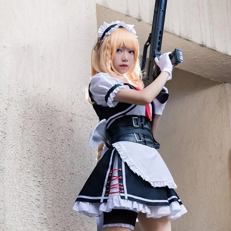 

Girls Frontline Costume G36 Maid Dress Lovely Lolita Uniform Cosplay Costume Halloween Suit For Women