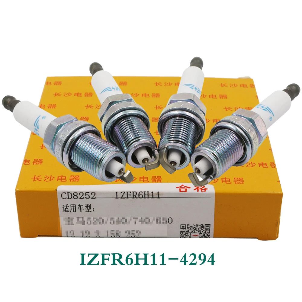 

DS IZFR6H11 Iridium platinum spark plug ignition Car Candles Glow Plug 12122158252 4294 For BMW 520/540/740/650 12 12 2 158 252