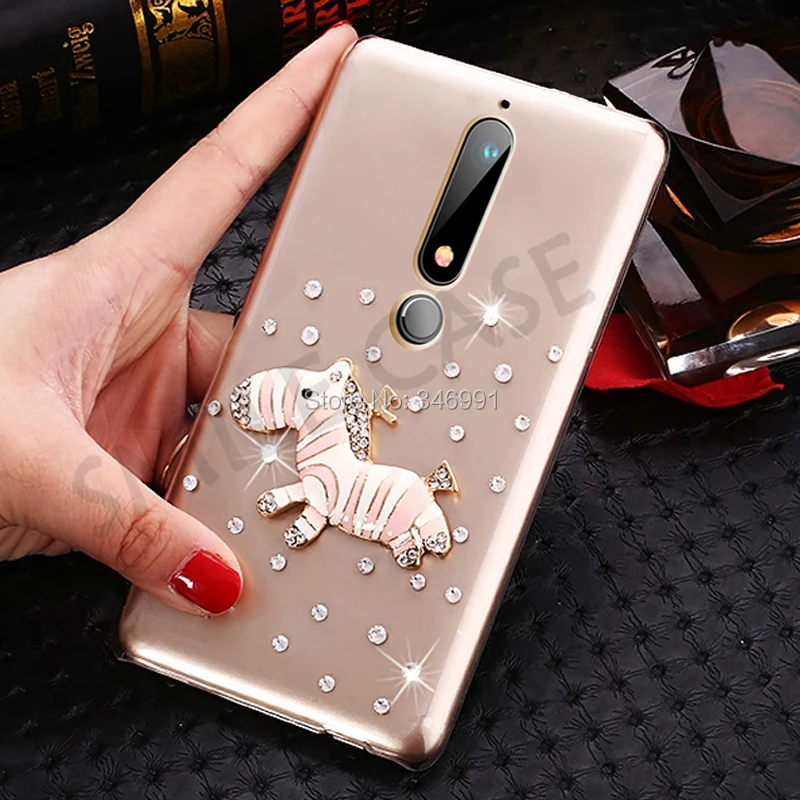 Чехол Smile для Nokia 6 2018 Funda 5 дюймов прозрачный пластиковый чехол со стразами 1 Чехлы