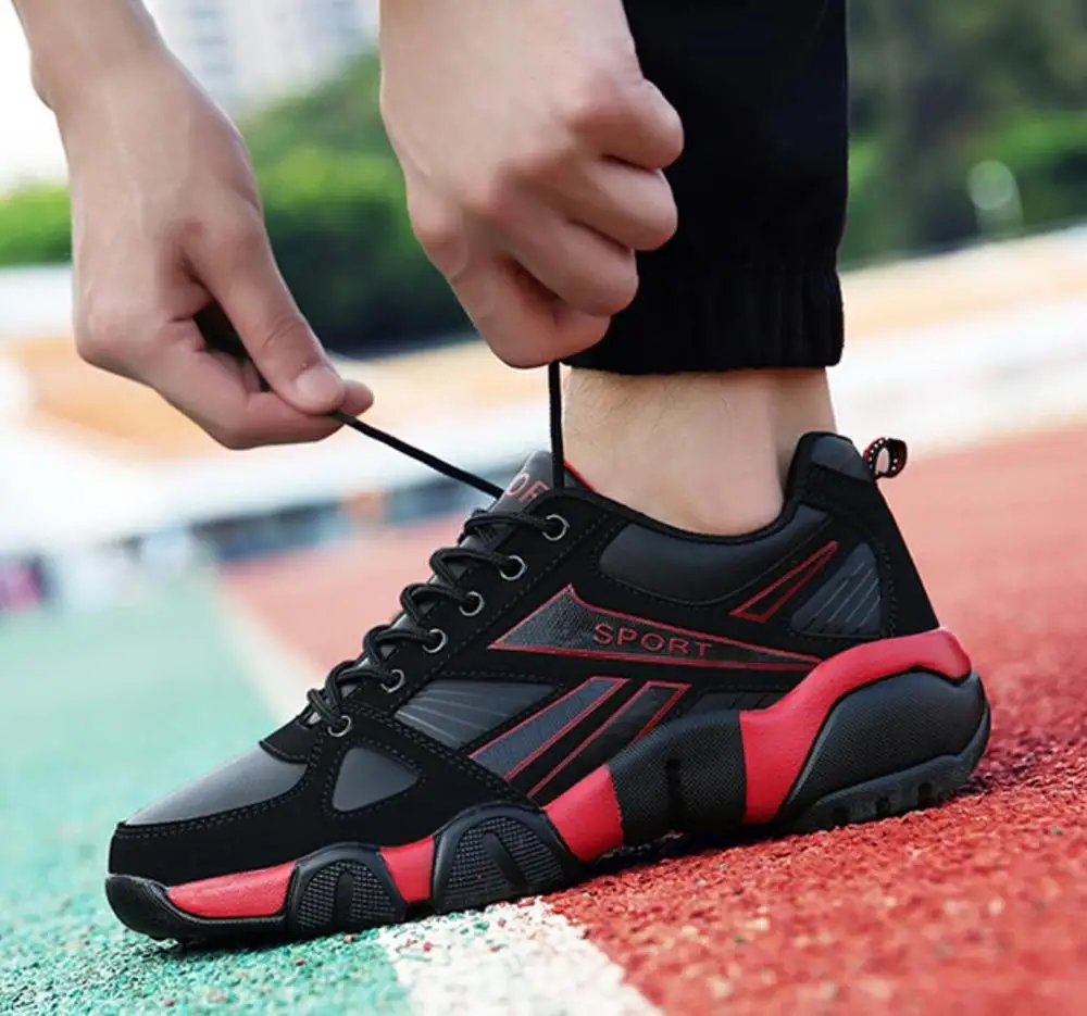 Стильные дизайнерские кроссовки унисекс мужские на массивной подошве черная