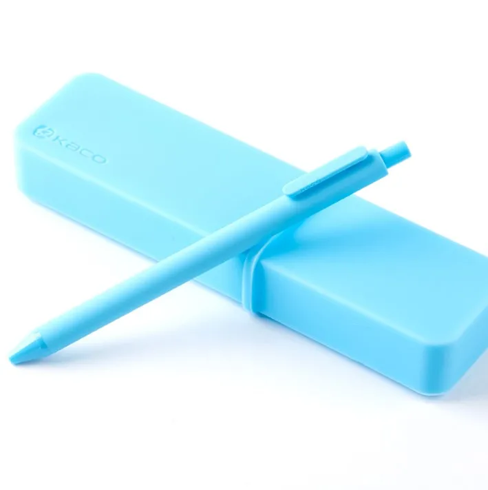 Kaco Pure Candy Color Gel Pen with Silicone Stationery Case Black Ink Refill 0.5mm Fine Point Student Writing Pens Gift Set | Канцтовары