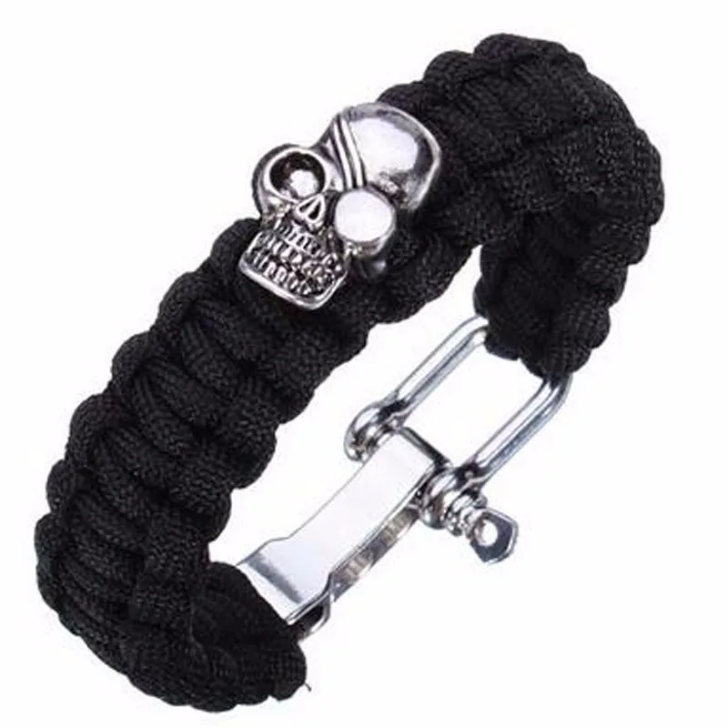 10 шт./лот Металлические Подвески Череп для веревки браслет аксессуары Подвеска