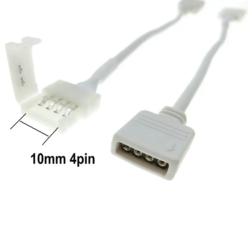 Бесплатная Сварка RGB Светодиодная лента разъем 4pin 10 мм 5 шт./лот|connector wire|connector