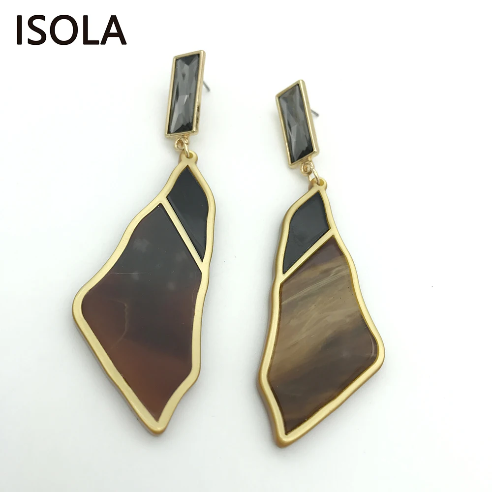 ISOLA неправильные акриловые эффектные висячие серьги подарок для женщины