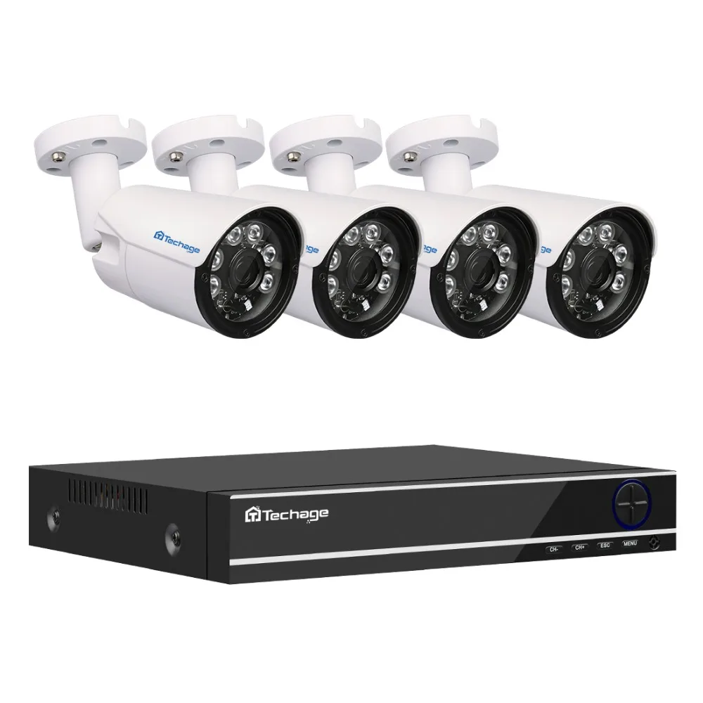 Techage XMeye 8CH 4 0 P AHD DVR шт. комплект камеры безопасности CCTV система 4MP ночного видения