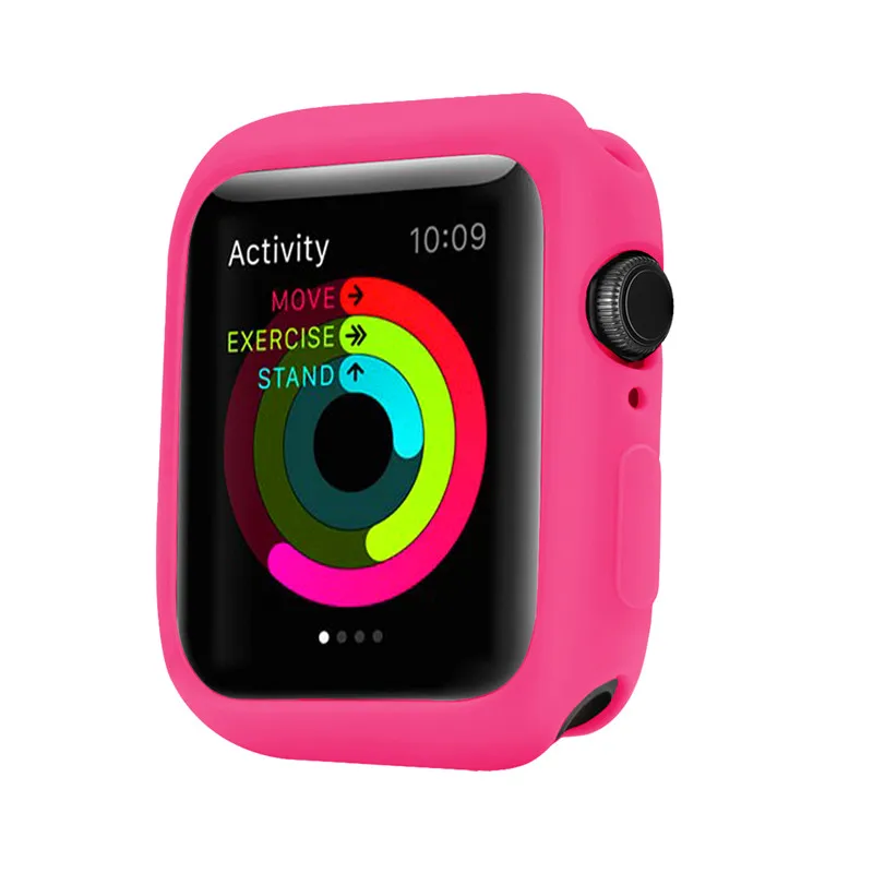 Мягкий силиконовый ремешок для наручных часов Apple Watch полос 4/3/2/1 Спортивный браслета из нержавеющей стали смарт-браслет для наручных часов iwatch, 44/42/40/38 мм аксессуары ремень