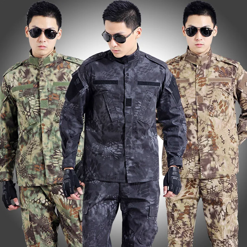 

Tactical Military Uniform Army Militar Men's Clothing CS Combat Uniform Camouflage Hunting Clothes Jacket+pants Sets