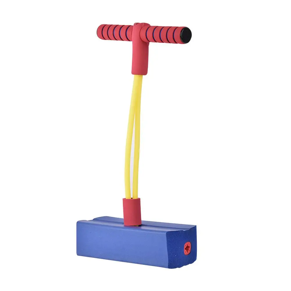 Вспененный джемпер Pogo Deluxe Bungee Boing для детей, веселая и безопасная палочка Pogo, прочный джемпер из вспененного материала и банджи для детей 2 и выше, футболка для малышей - Цвет: Blue