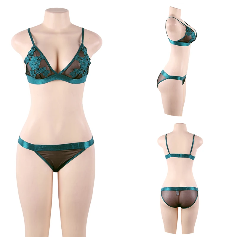 Comeonlover Ensemble нижнее белье Soutien Gorge Et Culotte с вышивкой комплекты нижнего белья большого размера Прозрачный Женский комплект нижнего белья RI80685