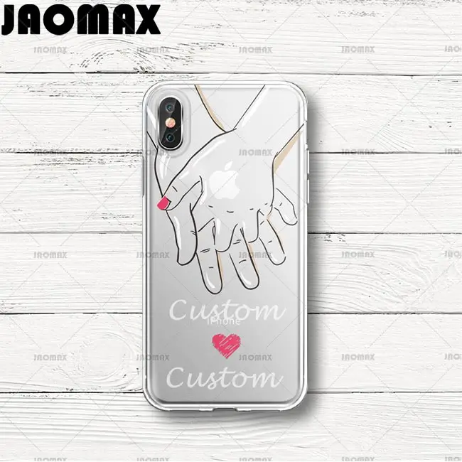 Jaomax Сердце Пара персонализированные DIY Имя письмо дизайн на заказ Чехол для iPhone 11