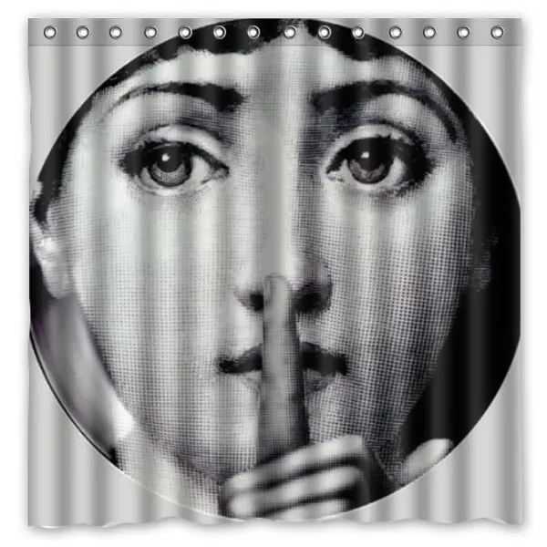 Rosenthal Piero fornasetti работы Водонепроницаемый ткань для ванной занавеска для душа с защитой от плесени полиэстер Ванная комната шторы с крючками 7" x 72" - Цвет: 3