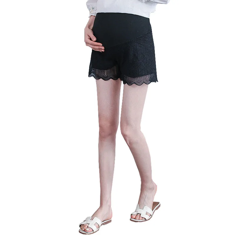 Летние кружевные для беременных шорты брюшной капри женская одежда с эластичным