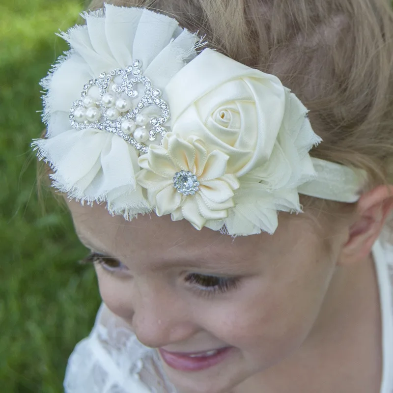 24 шт. тиара на голову Корона эластичная лента для волос бант головы с цветами