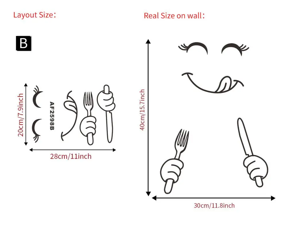 Наклейка на стену HonC улыбающийся смайлик плоский стикер ПВХ
