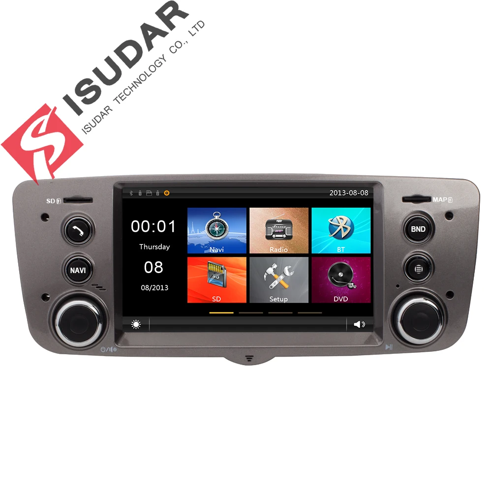 Isudar автомобильный мультимедийный плеер gps для Fiat/Palio Canbus Радио BT 1080 P DVR шин