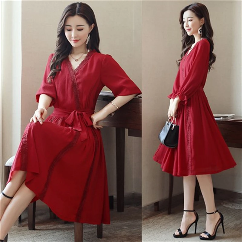 Летнее женское платье новинка 2018 модное сексуальное шифоновое высокого качества