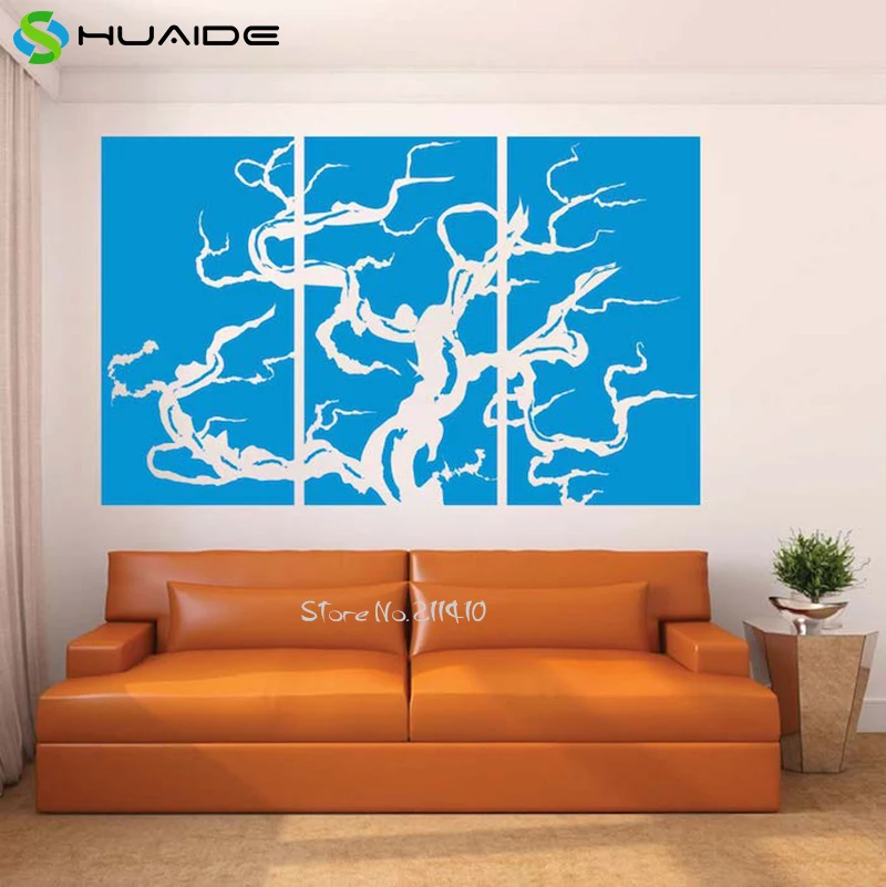Бонсай панели Настенный дизайн Декор для комнаты Съемная большая настенная