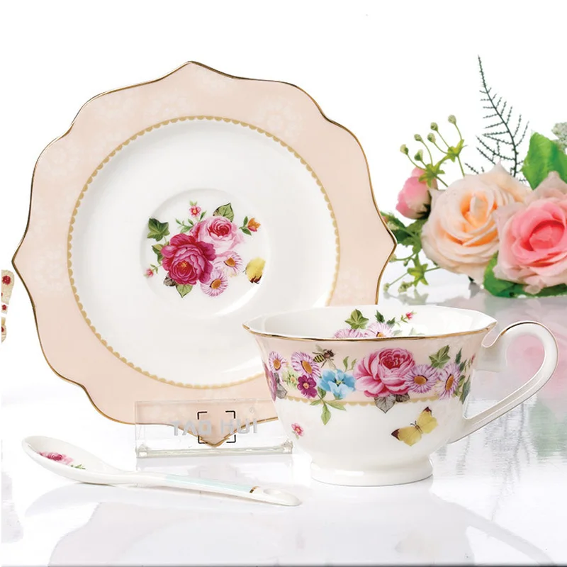 Новый стиль керамические цветочные фарфоровые чайные чашки скотоводство
