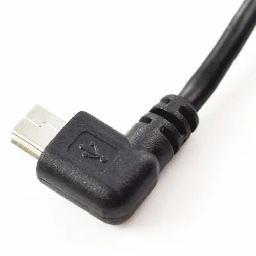 Левый поворот 90 градусов deg мини USB удлинитель зарядный кабель MINI T port Мужской