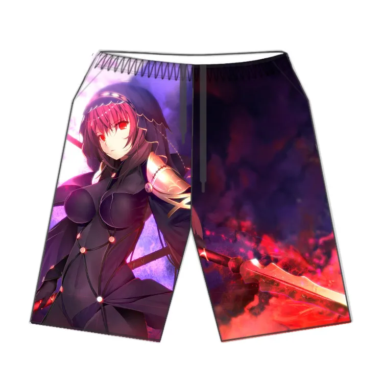 Новые 3D японские косплей игры Fate stay night Saber мужские Гавайские пляжные шорты с 3d