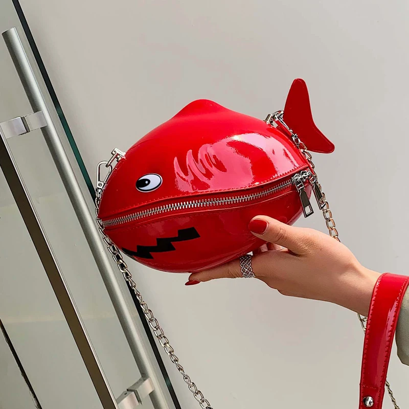 Персональный дизайн 3D Акула модный кошелек на цепочке для молодых девушек сумка