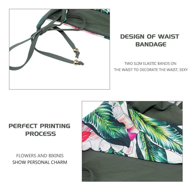 Женские комплекты бикини с принтом треугольный Пуш Ап чашка для женщин 2019