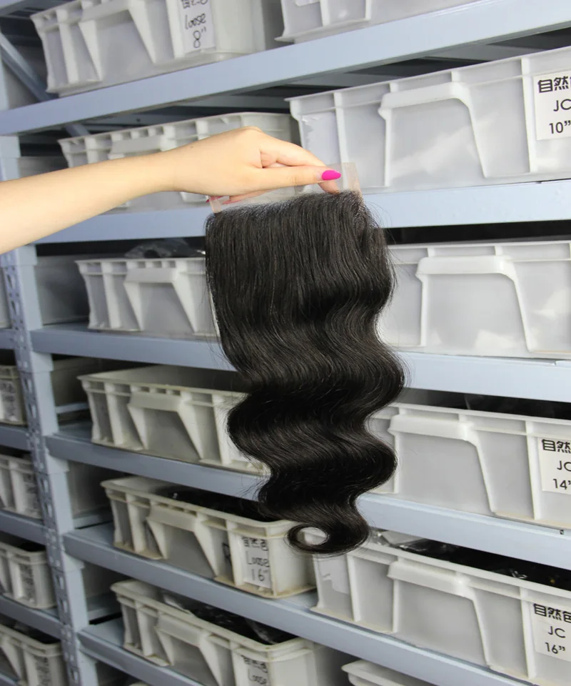 7A Malaysian Virgin Hair Closure Body Wave One Bundle Lace 4x4 Part 100% Human Weave Bundles XB122 |