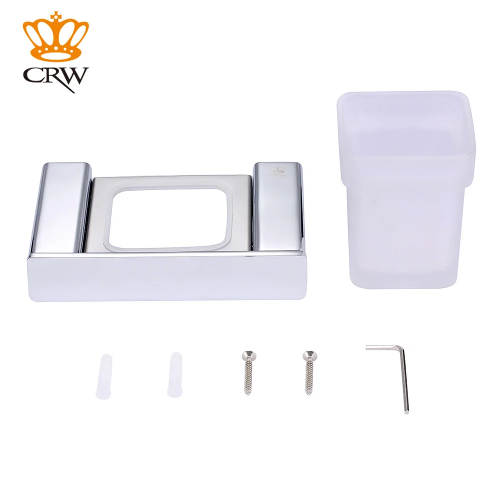 CRW современный Ванная комната код одного квадратного Стекло держатель стакана с