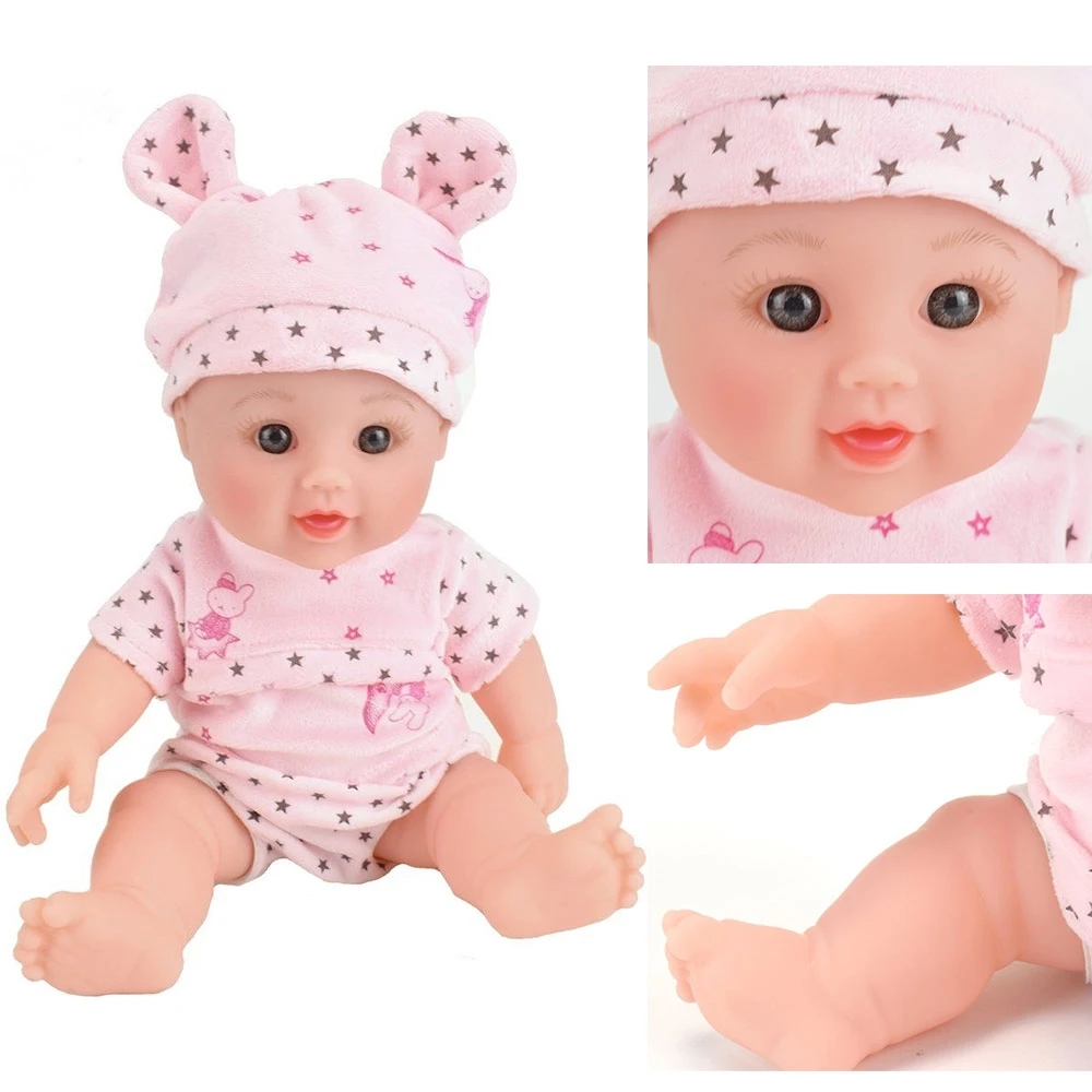 Розовый медведь милая Кукла reborn toys поппен 30 см настоящие куклы для девочек