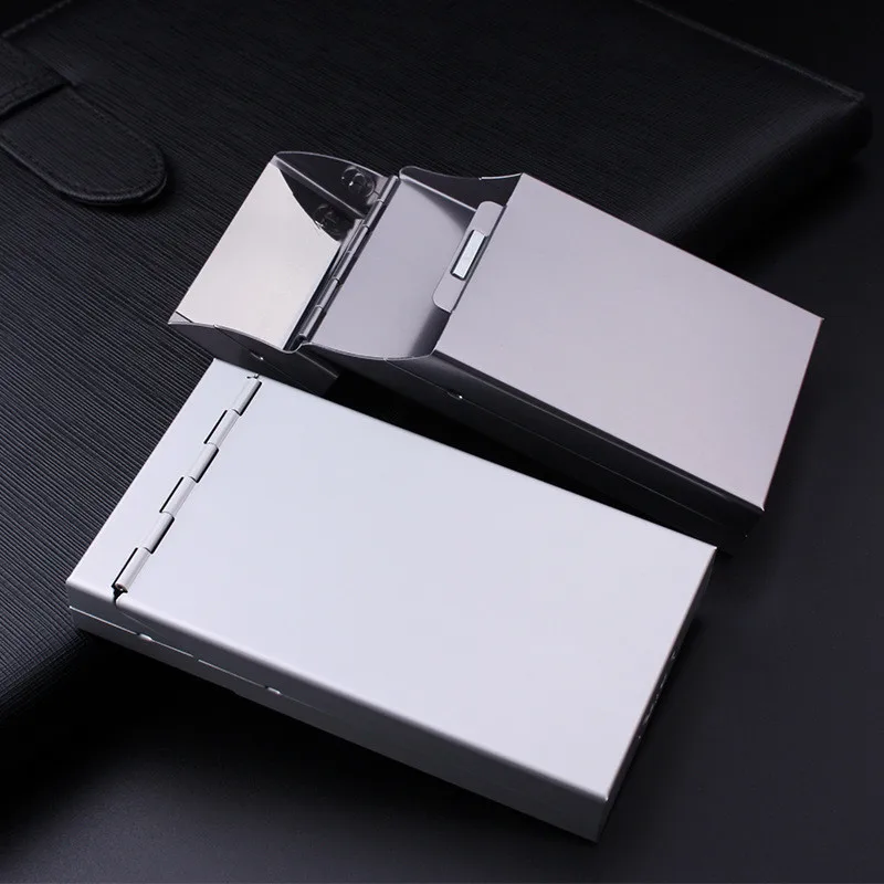 Women Magnetic Flip Cigarette Case Box Aluminium Alloy Herb Metal Cigar Hold 20pcs Fine Cut | Дом и сад