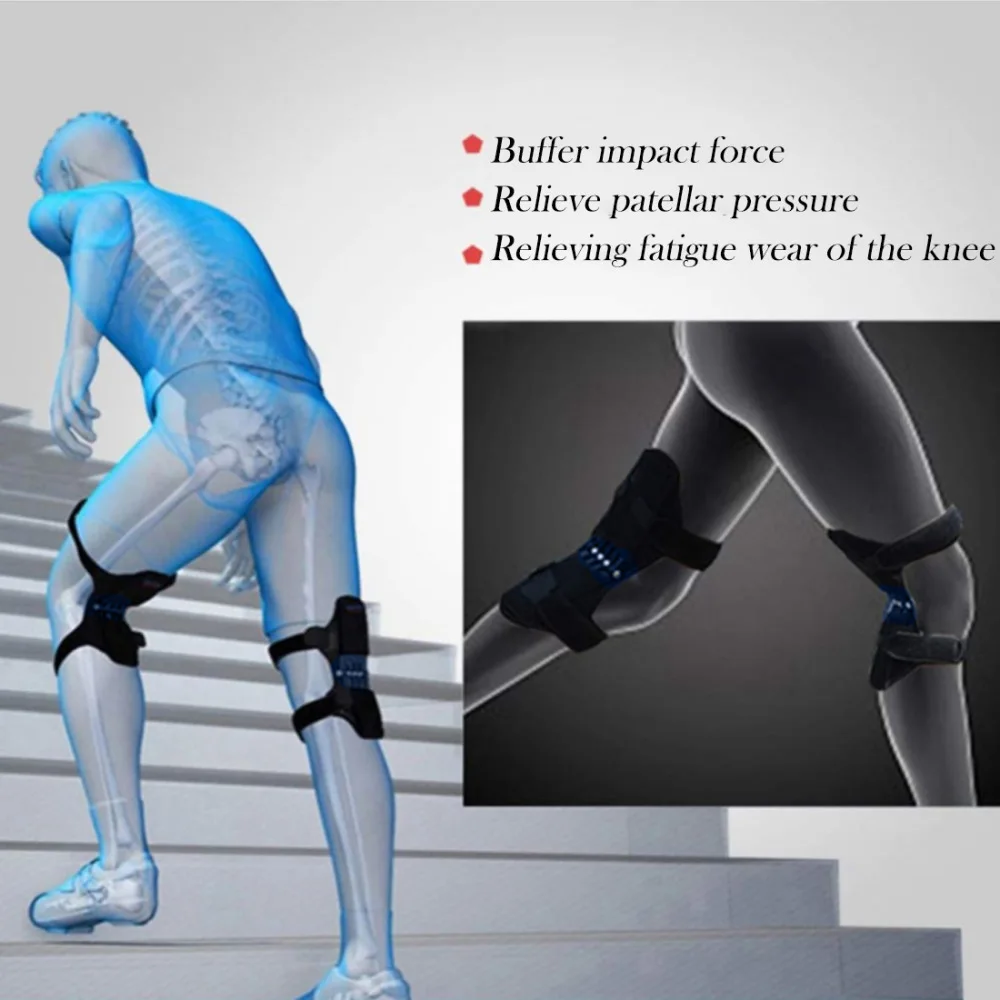 1pcs Power Lift Joint Support Knee Pads Breathable Non-slip Powerful Rebound Force Knee booster Joint Support Knee Pad For Pants