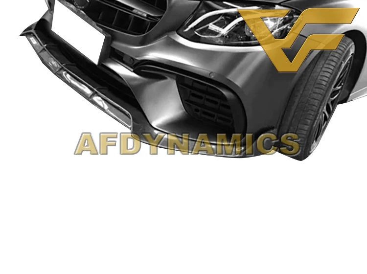 Подходит для Benz 16-19 W213 E класс E63S B Стиль углеродное волокно Передняя губка Бампер Комплект